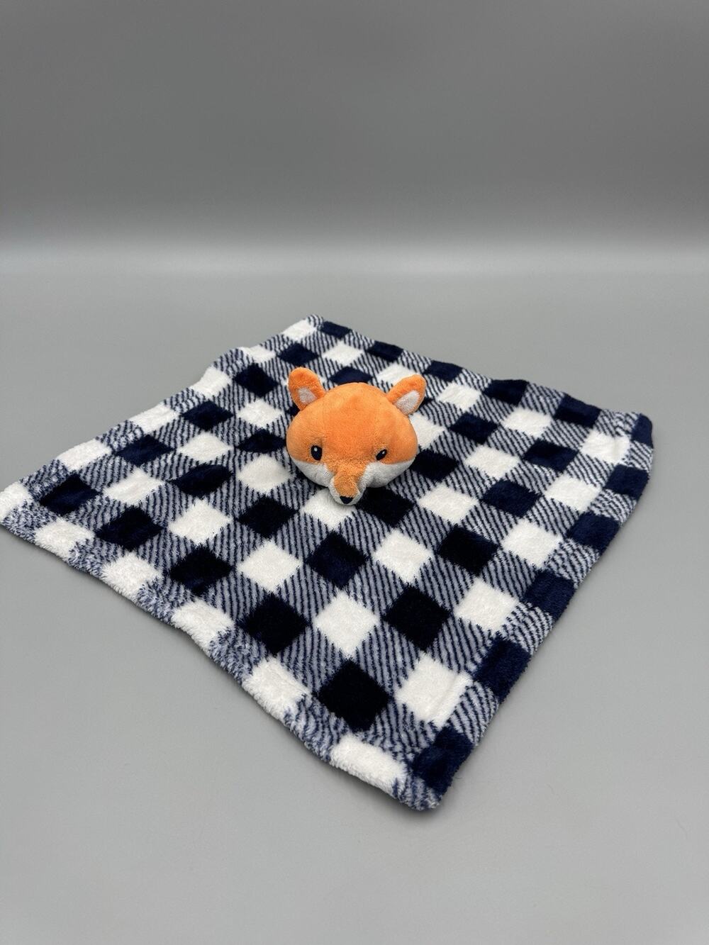 Hudson Baby HB Fox Lovey Plush Plaid Checkered Security Baby Blanket